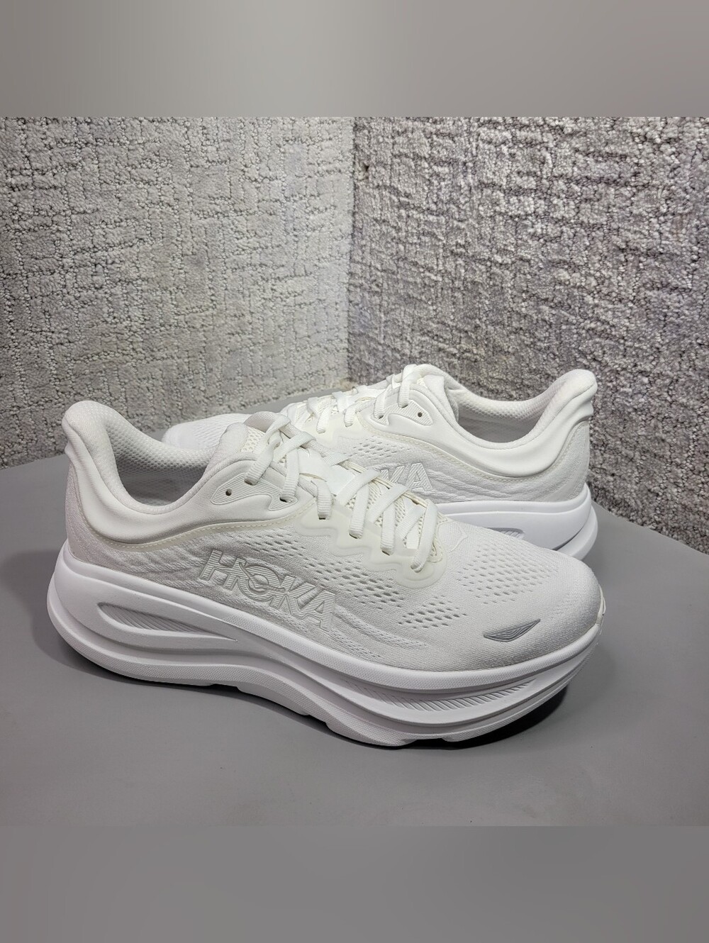 Hoka One One Bondi 9 Wide Womens Size US 8.5D White Atletic Running Sneakers - Picture 8 of 13